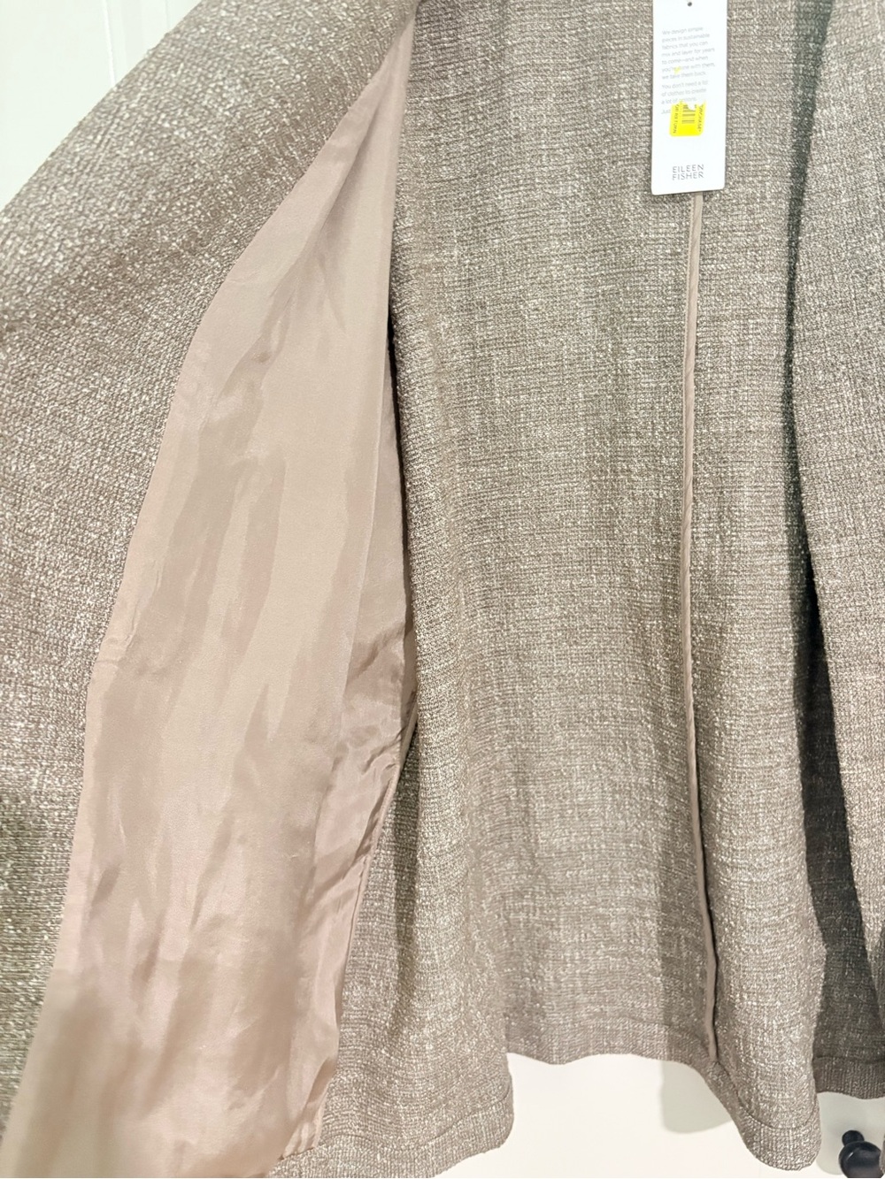 Eileen Fisher Driftwood Open Front Jacket NWT - Picture 2 of 7